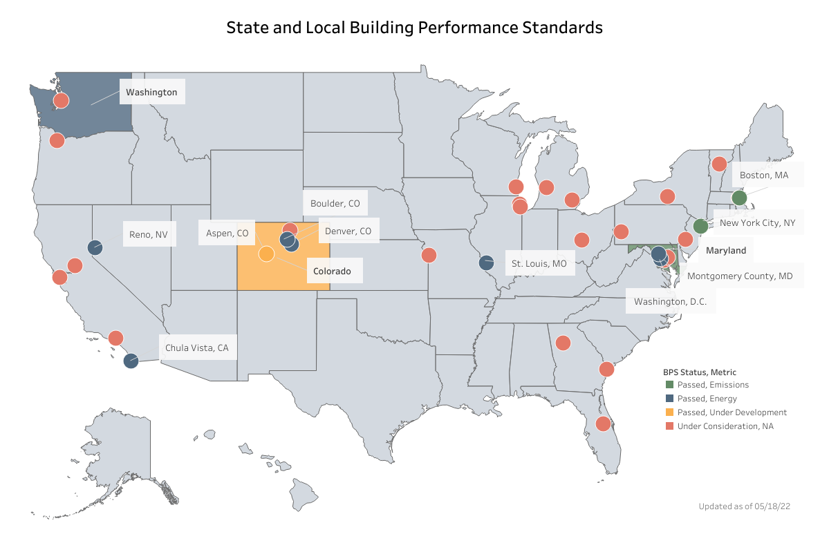 State and Local Building Performance Standards Map image