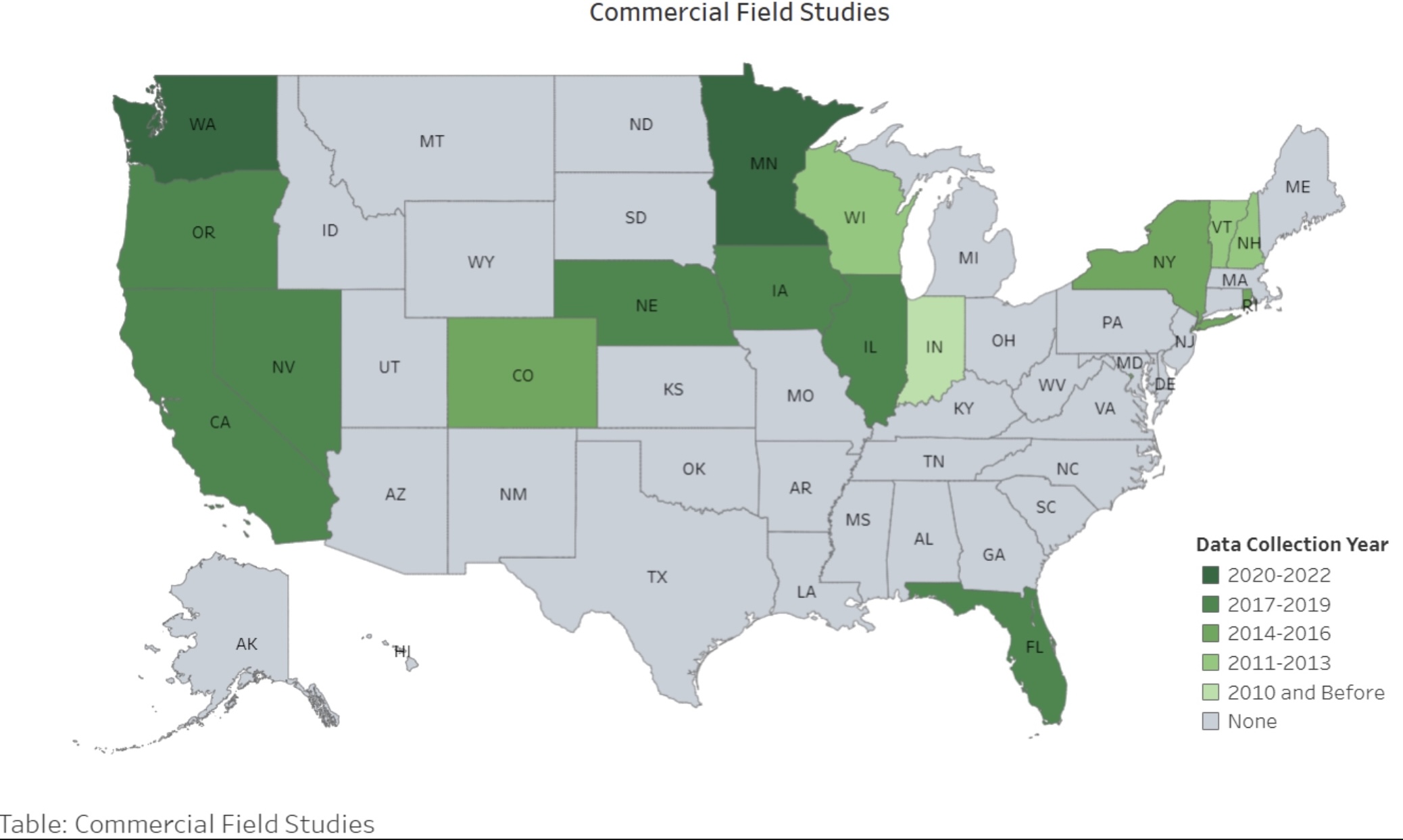 Commercial Field Studies Map