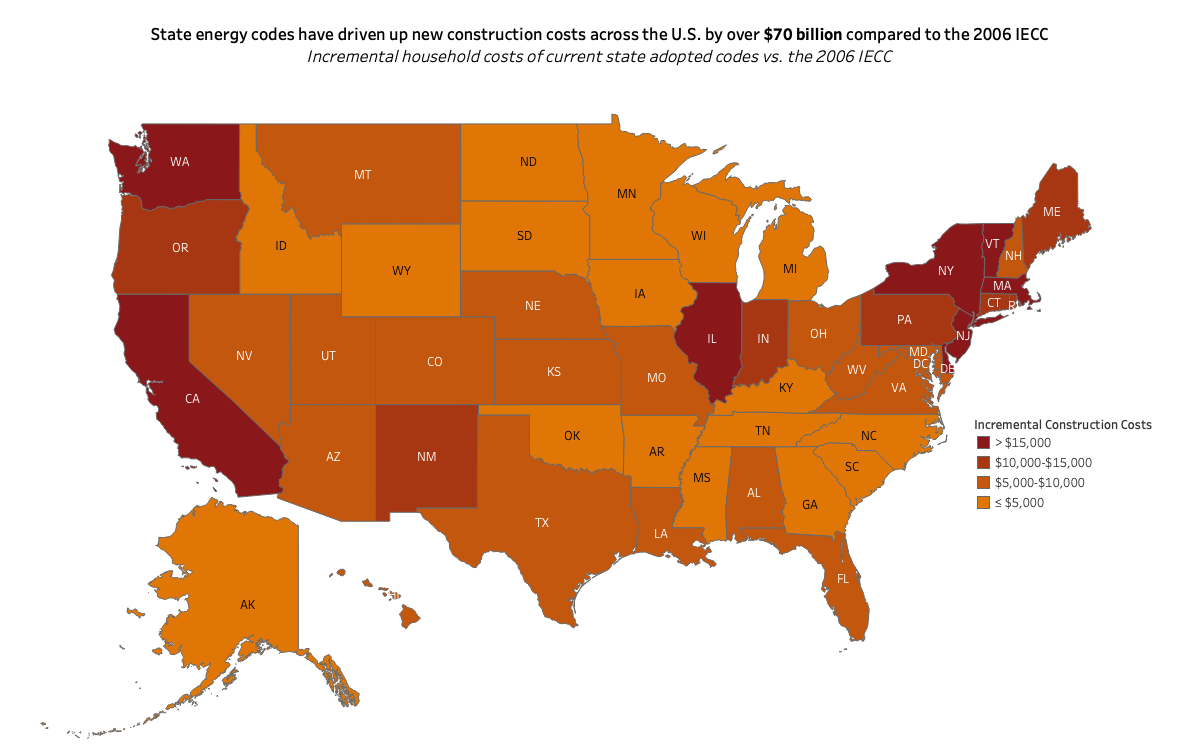 Energycodes Residential SF IECC 06 State Costs and Paybacks Map